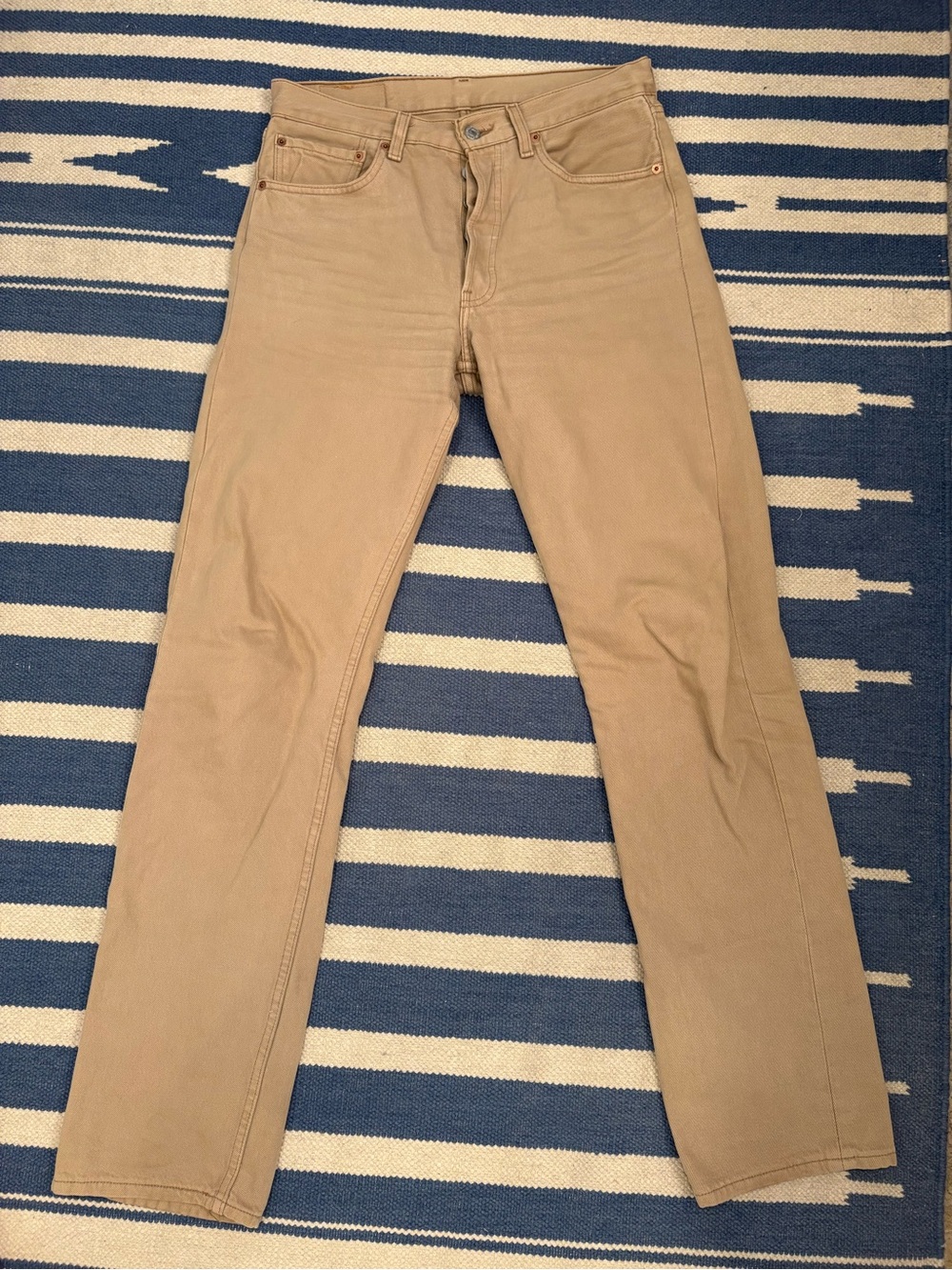 Vintage LEVIS 501 made in the USA 31x34 mens khaki tan jeans